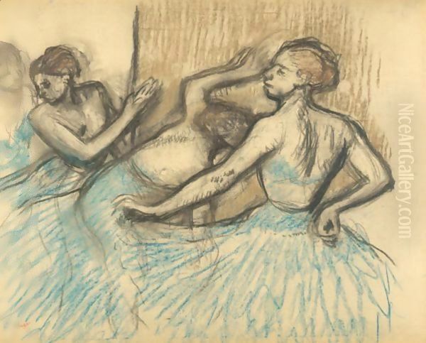 Groupe De Danseuses Oil Painting by Edgar Degas