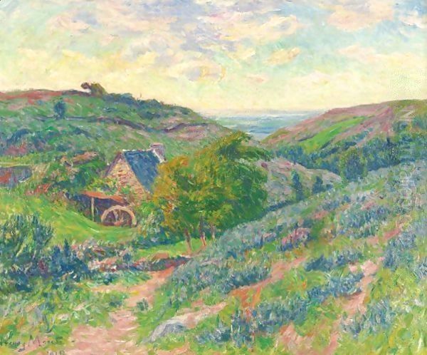 Le Moulin A Doualan, Finistere Oil Painting by Henri Moret