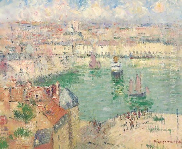 Le Port De Dieppe Oil Painting by Gustave Loiseau