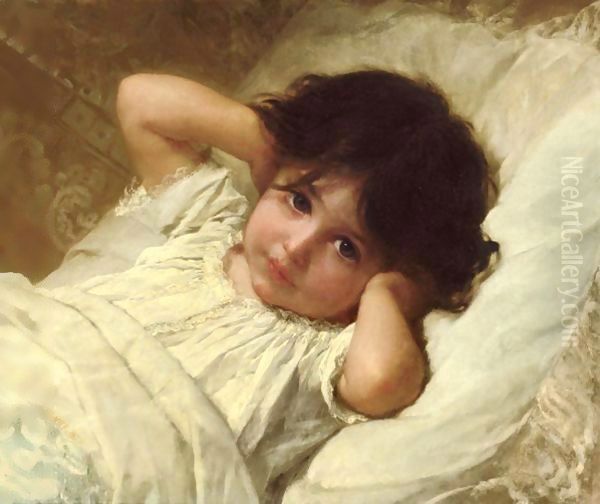 Portrait De Marie-Louise 2 Oil Painting by Emile Munier