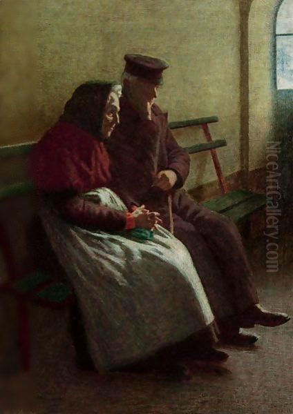 Tempi Lontani Oil Painting by Angelo Morbelli