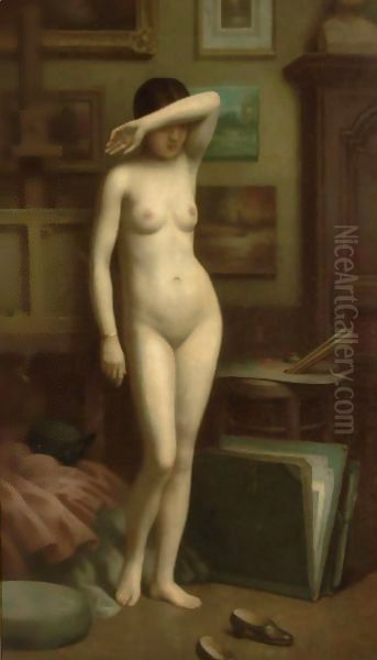 The Reluctant Model Oil Painting by Antony Troncet