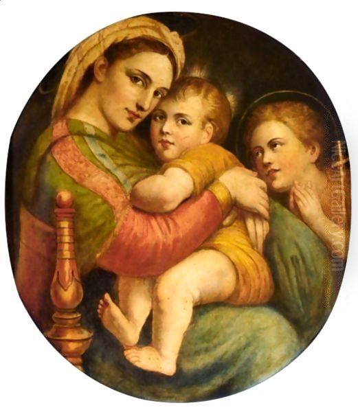 The Madonna Della Sedia Oil Painting by Raphael (Raffaello Sanzio of Urbino)