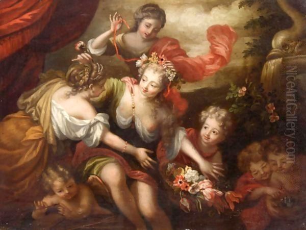 Allegory Of Spring Oil Painting by Franco-Flemish School