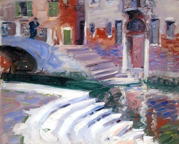 The Steps To The Canal, Venice Oil Painting by Francis Campbell Boileau Cadell