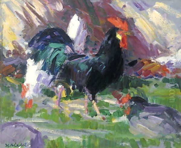 The Black Cockerel Oil Painting by Francis Campbell Boileau Cadell