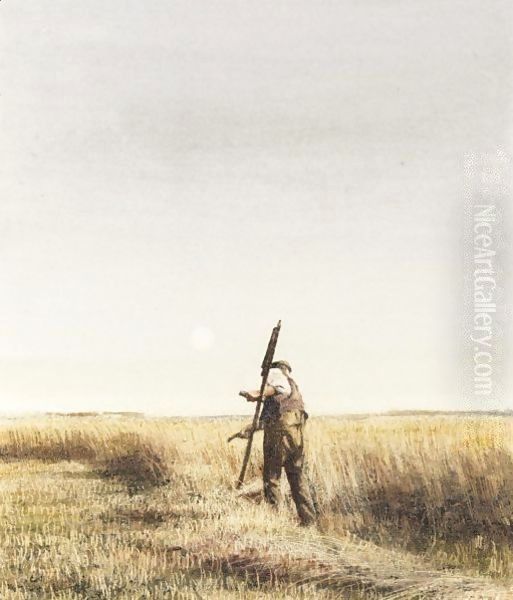 Scything Oil Painting by William Page Atkinson Wells