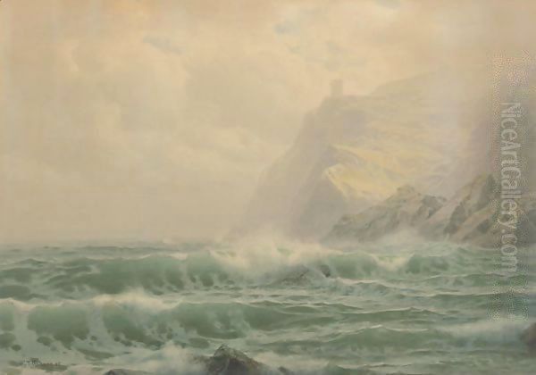 Sea, Rock, And Mist Oil Painting by William Trost Richards