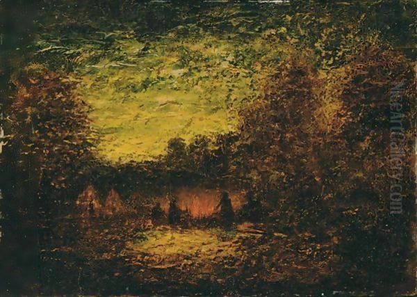 Around The Campfire Oil Painting by Ralph Albert Blakelock