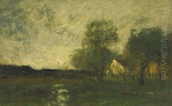 House On A Knoll Oil Painting by John Francis Murphy