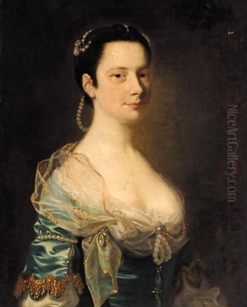 Portrait Of A Lady Oil Painting by Josepf Wright Of Derby