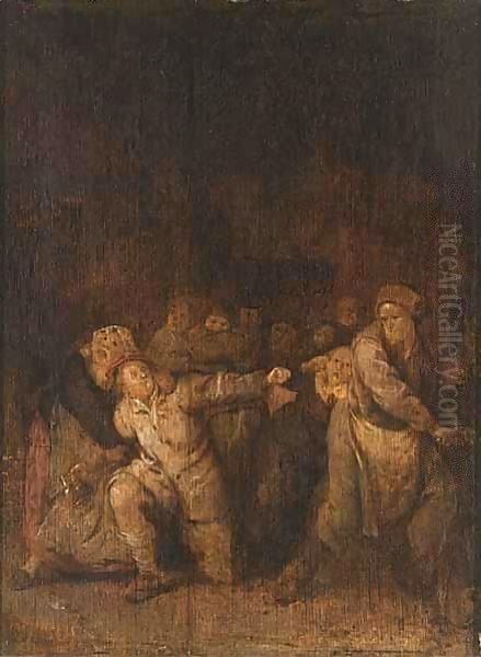 A Fight In A Tavern Oil Painting by Jan Miense Molenaer