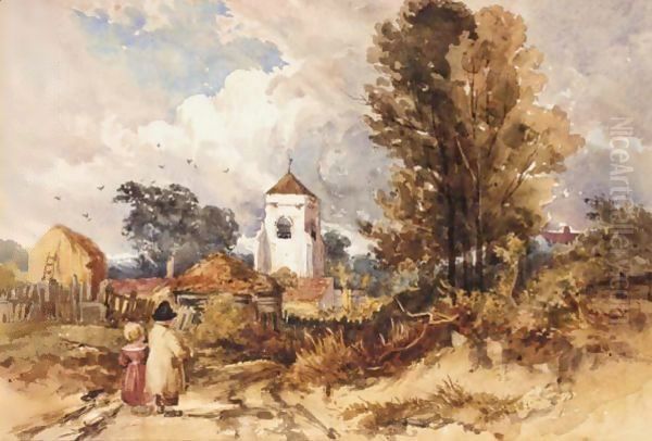 Whitchurch, Near Bristol Oil Painting by William James Muller