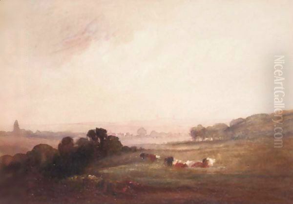 Cattle Resting Oil Painting by Alfred William Rich