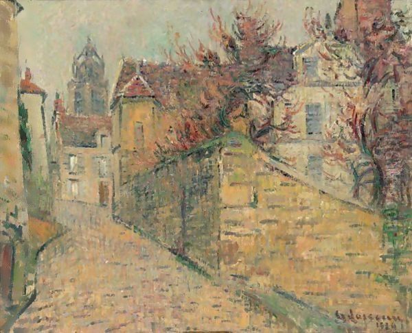 La Maison Des Soeurs, Pontoise Oil Painting by Gustave Loiseau