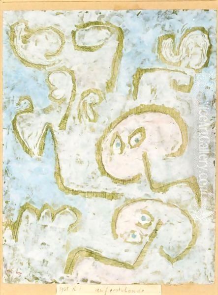 Auferstehende (Rising From The Dead) Oil Painting by Paul Klee