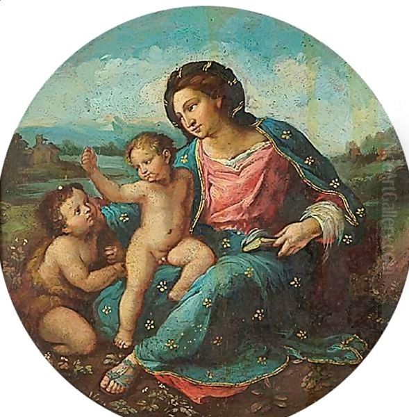 Madonna D'Alba Oil Painting by Raphael (Raffaello Sanzio of Urbino)