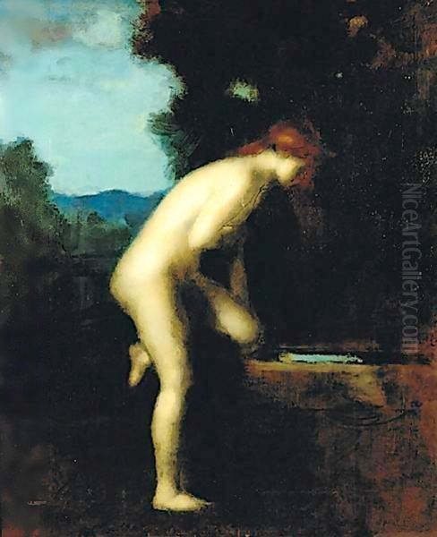 La Fontaine 2 Oil Painting by Jean-Jacques Henner