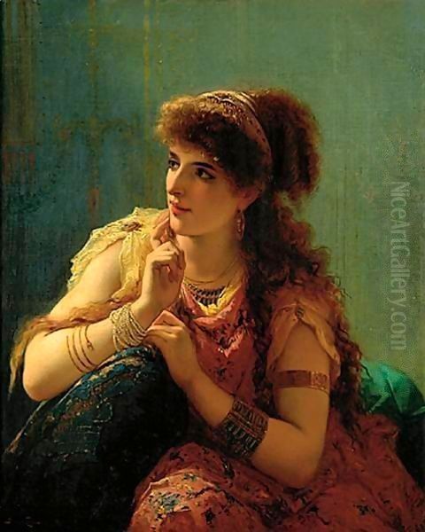 Meditation Oil Painting by Pierre Oliver Joseph Coomans