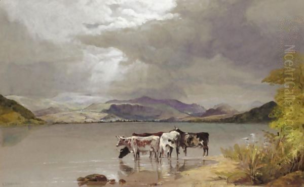 Bassenthwaite Water, Cumberland Oil Painting by Edward Duncan