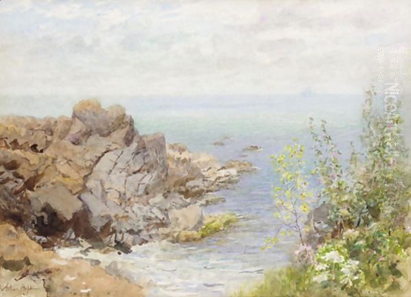 The Headland, Coverack Oil Painting by Arthur Hopkins