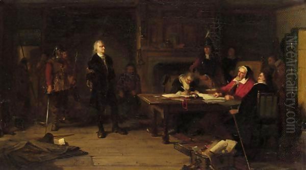 The Conventicle Preacher Oil Painting by Robert Herdman