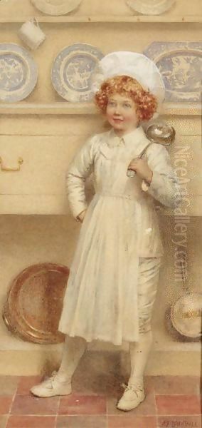 The Little Chef Oil Painting by Edward Frederick Brewtnall