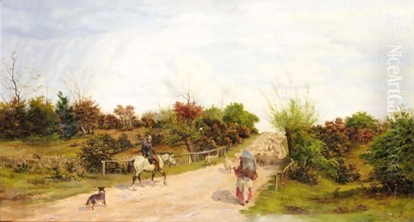 Road In Epping Forest Oil Painting by Basil Bradley