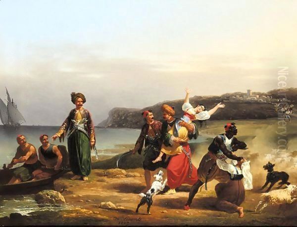 The Kidnap Oil Painting by Hippolyte Lecomte