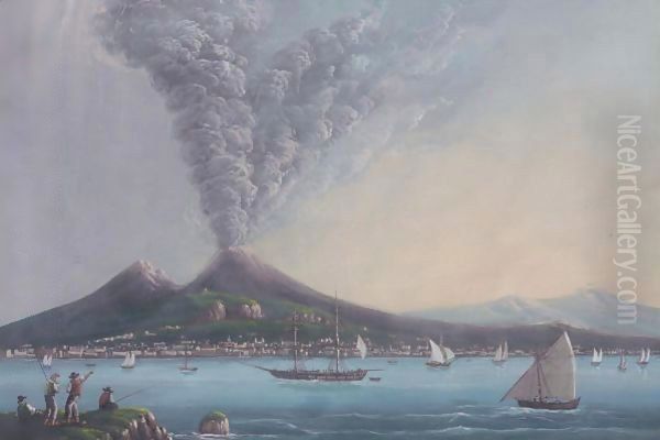 The Bay Of Naples Oil Painting by Italian School