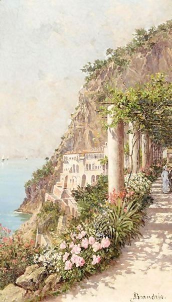 Albergho Dei Cappucini, Amalfi Oil Painting by Antonietta Brandeis