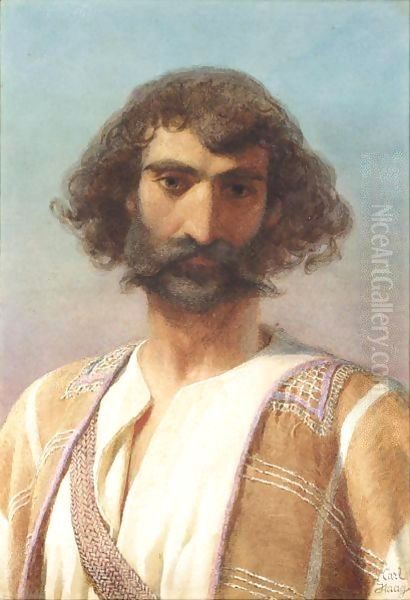 A Persian Hadji Oil Painting by Carl Haag