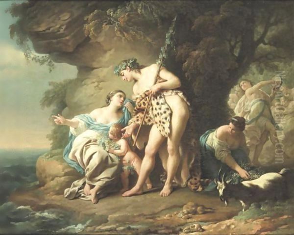 Bacchus Consolant Ariane Abandonnee Par Thesee Louis Jean Francois Lagreneebacchus And Ariane by Louis Lagrenee