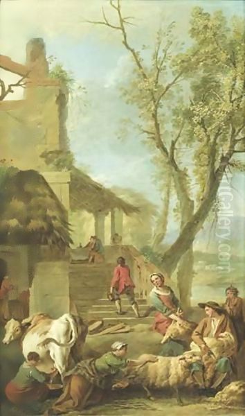 Les Quatre Saisons jean-Baptiste-Marie Pierrethe Four Seasons Oil Painting by Jean-Baptiste-Marie Pierre