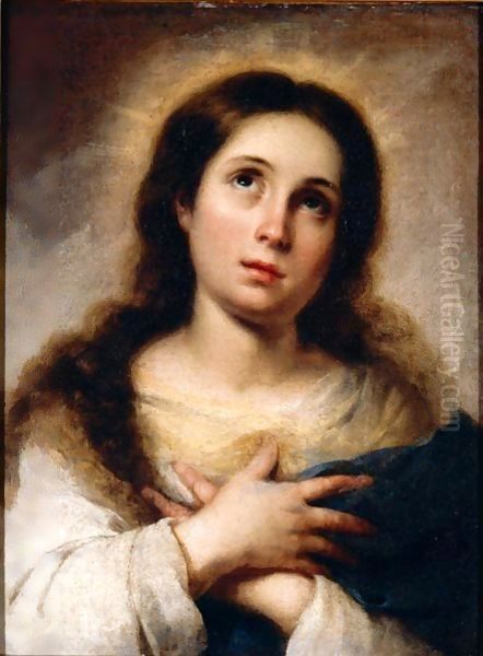 The Virgin Oil Painting by Bartolome Esteban Murillo