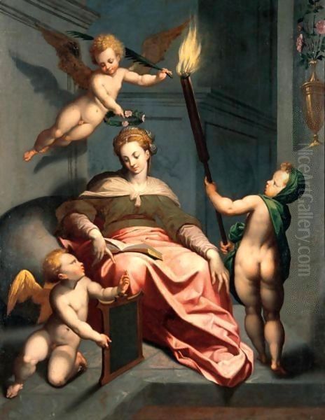 An Allegory Of Wisdom Oil Painting by Jacob Adriaensz Backer