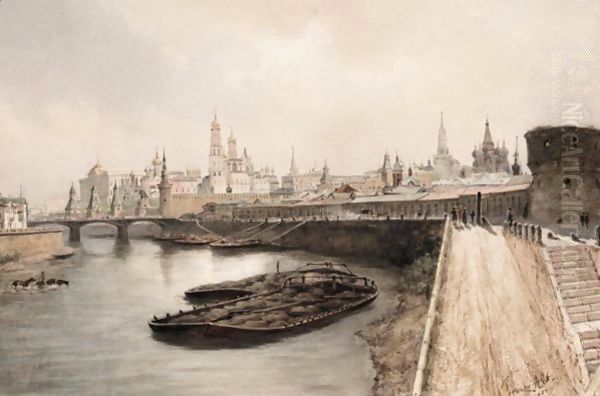 A View Of Moscow Oil Painting by Franz Alt