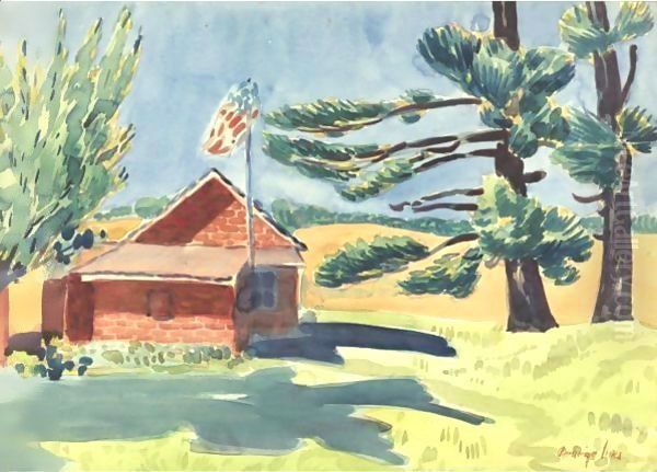 Old Schoolhouse, Ryders Oil Painting by George Luks