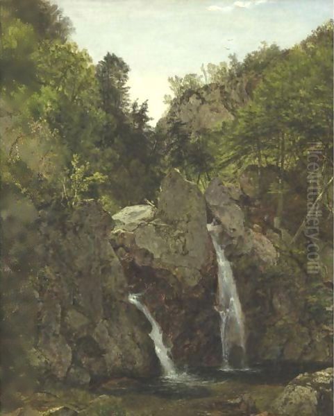 Bash-Bish Falls 3 Oil Painting by John Frederick Kensett