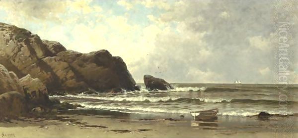 Cliffs At Nahant Oil Painting by Alfred Thompson Bricher