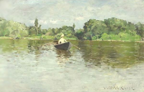 On The Lake, Prospect Park Oil Painting by William Merritt Chase