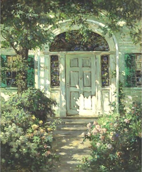 Portsmouth Doorway Oil Painting by Abbott Fuller Graves