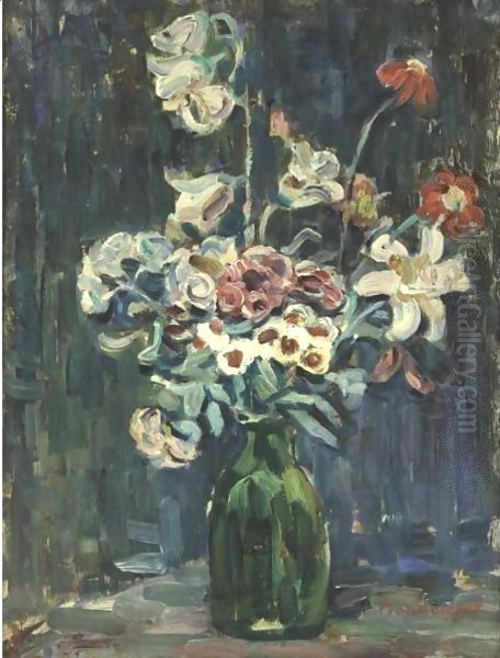 Night Study Of Flowers Oil Painting by Maurice Brazil Prendergast