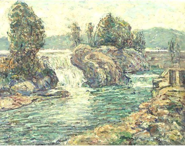 The Waterfall Oil Painting by Ernest Lawson