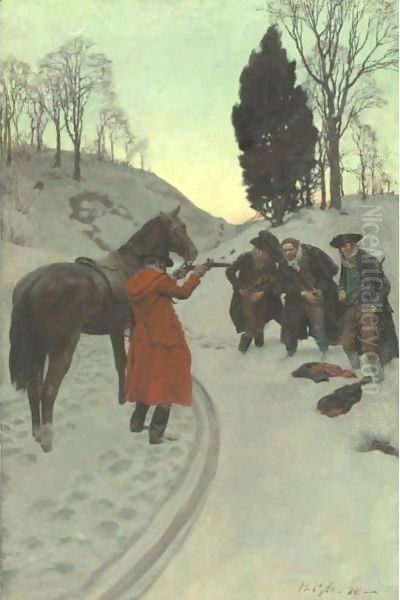 Small Game Better Than None Oil Painting by Howard Pyle