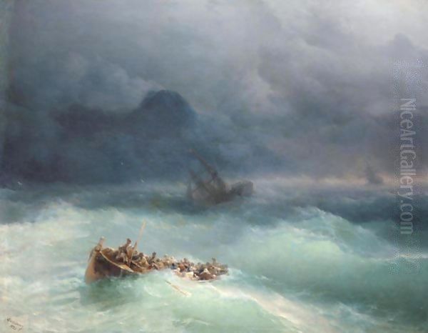 The Survivors 2 Oil Painting by Ivan Konstantinovich Aivazovsky