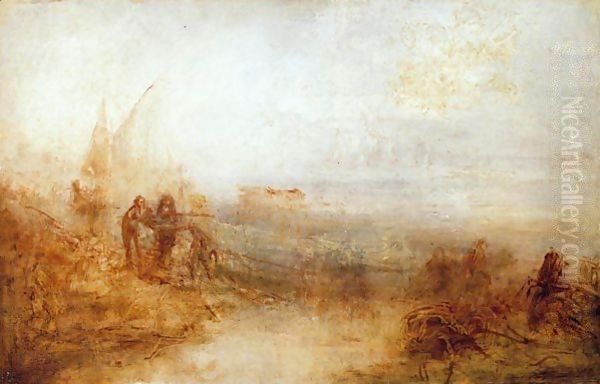 Wreckers On The Coast Sun Rising Through The Mist Oil Painting by Joseph Mallord William Turner