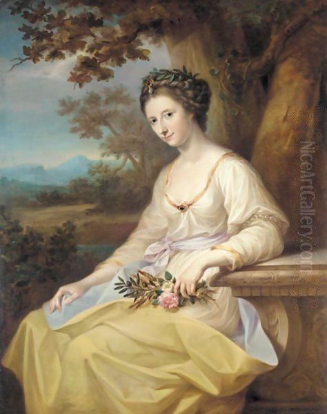 Portrait Of The Hon. Anne Seymour Damer As Ceres Oil Painting by Angelica Kauffmann