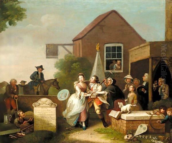 The Rake's Party Oil Painting by John Collet