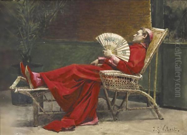 La Sieste Oil Painting by Jehan Georges Vibert